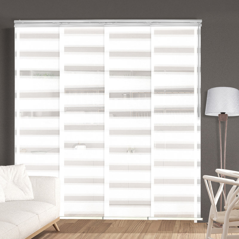 Store vertical semi-diaphane, Blanc, L 88 po x L 116 po