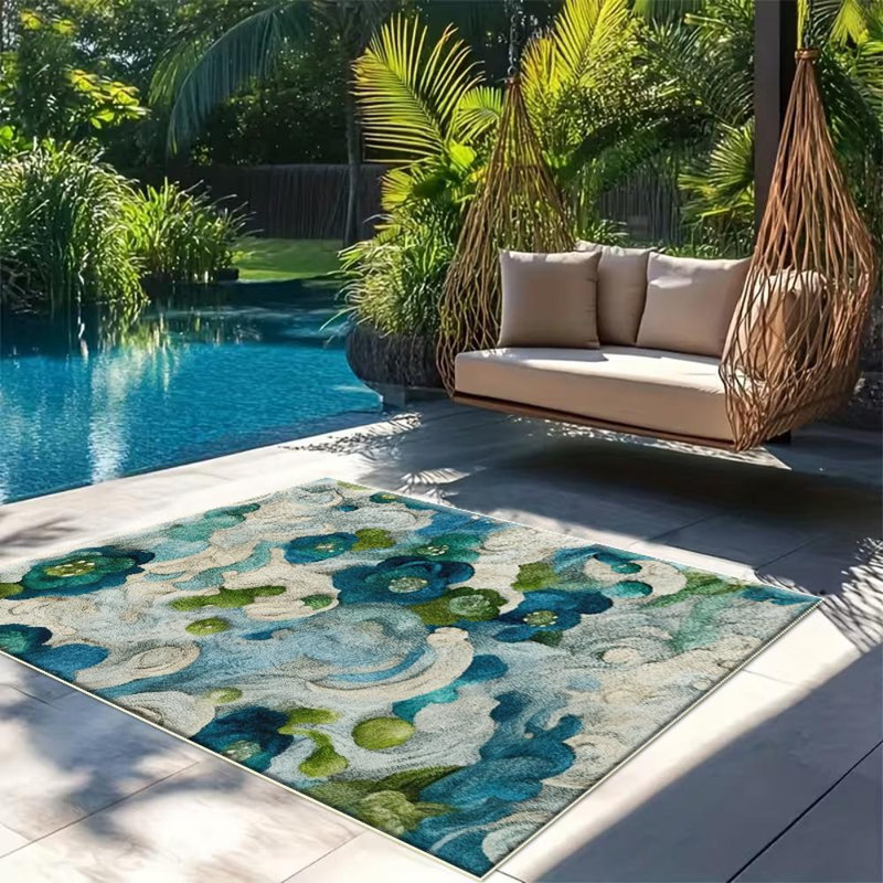 Floral Pattern Area Rug, Soft And Lightweight, Suitable For All Seasons, Easy To Maintain And Easy To Clean, Machine Washable Carpet Floor Mat, Suitable For Living Room, Bedroom, Dining Room, Hallway, Balcony, Room Decor, Home Decor, Outdoor Decor