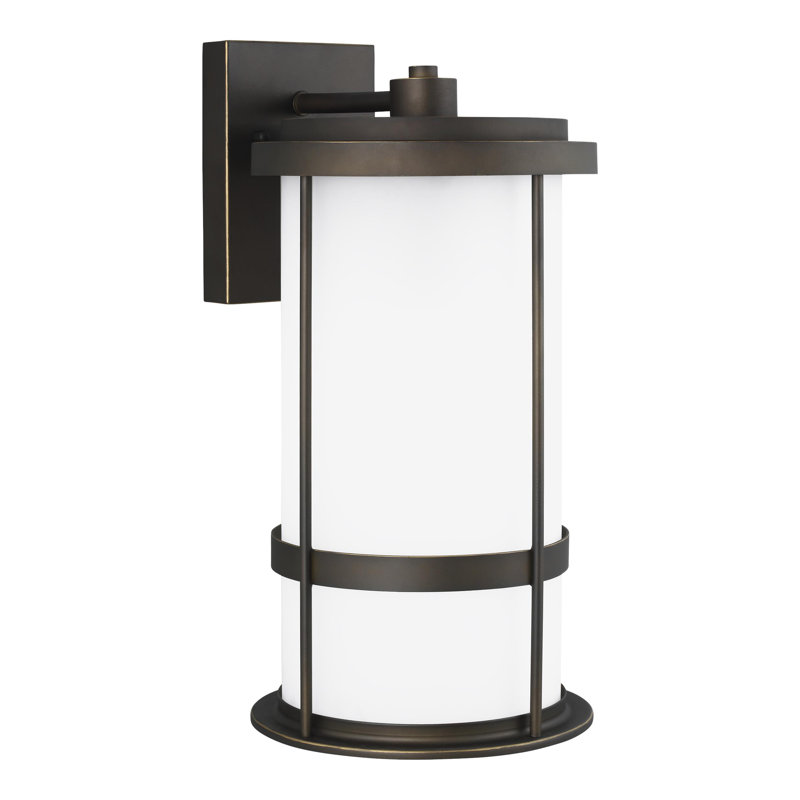 Wilburn Large One Light Outdoor Wall Lantern from Generation Lighting , 60 W, 20" H x 10" W x 10" D, Antique Bronze