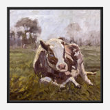 BROWN COW BROWN COW - Unframed Print on Canvas