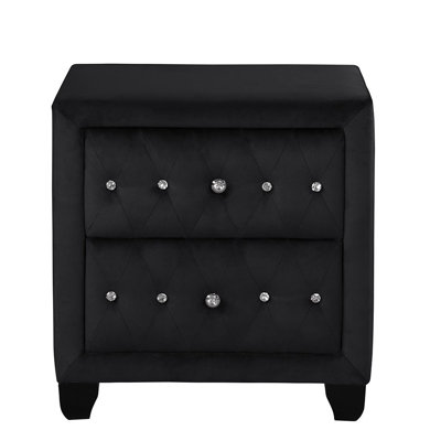Sophia Modern Style Night Stand Made With Wood In Black