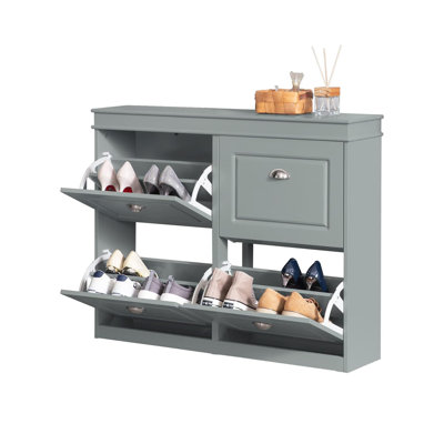 16 Pair Shoe Storage Cabinet