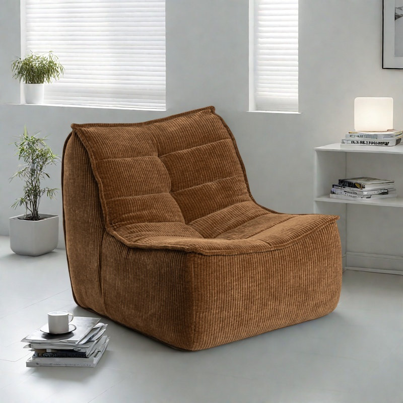 Canapé à billes rétro de luxe, Chenille brun