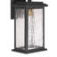 Applique murale d'extérieur 1 lumière Riam - noir avec accent laiton - Riam
