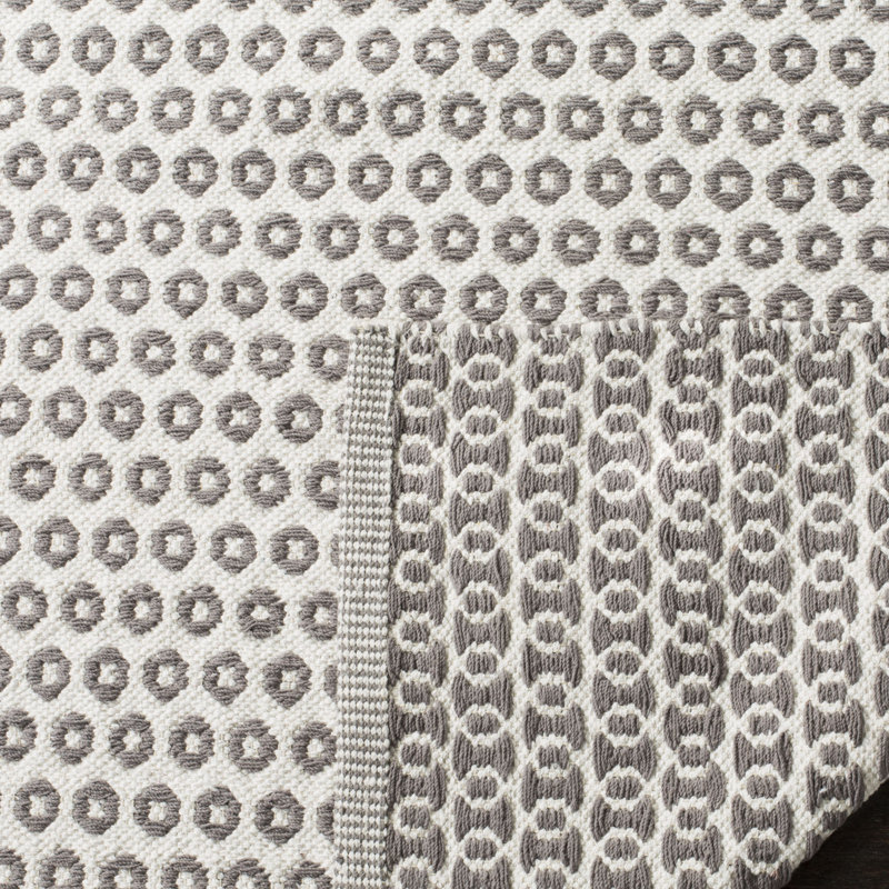 Church Street Hand Woven Cotton Geometric Rug, Rectangle 3' x 5'