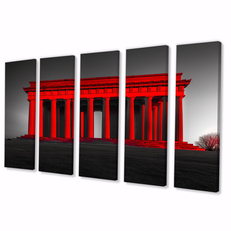 «Red Gray Lincoln», ensemble d'art mural, H 28 po x l 60 po