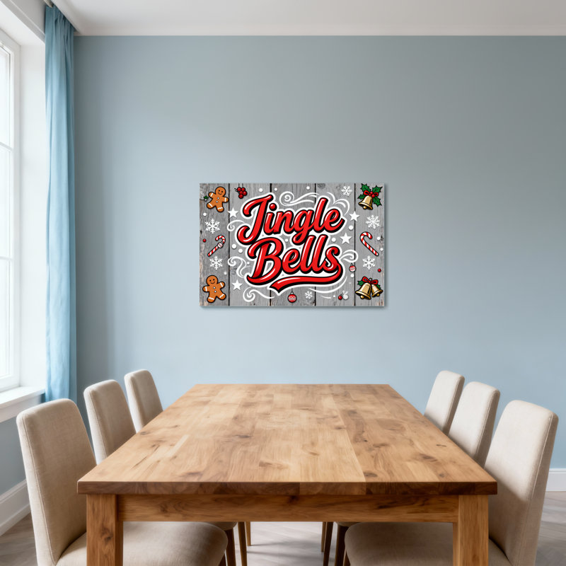 Motif de Noël de Noël Jingle Bells, H 16 po x l 24 po