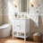 24" White  Freestanding Bathroom Vanity with Soft-Close Door
