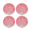  Coral Branch Vegan Leather Round Pebble Placemat-416242830