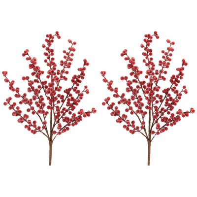 Iced Berry Twig Spray (Set of 2)