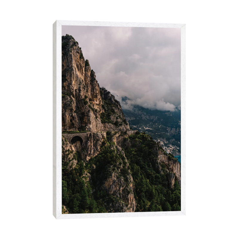 Amalfi Coast Drive VII by Bethany Young - Print on Canvas, 101.6cm H x 66.04cm W x 3.81cm D, White Framed