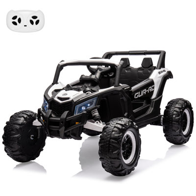 24V 2-Seater Kids Ride On UTV Car, Electric Vehicle w/Remote Control, LED Lights, Music, Suspension, EVA Wheels