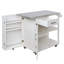 Chariot de cuisine verrouillable pour l'extérieur avec îlot de cuisine, comptoir en acier inoxydable-599099492