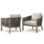 Chaise de patio avec coussin Parksac