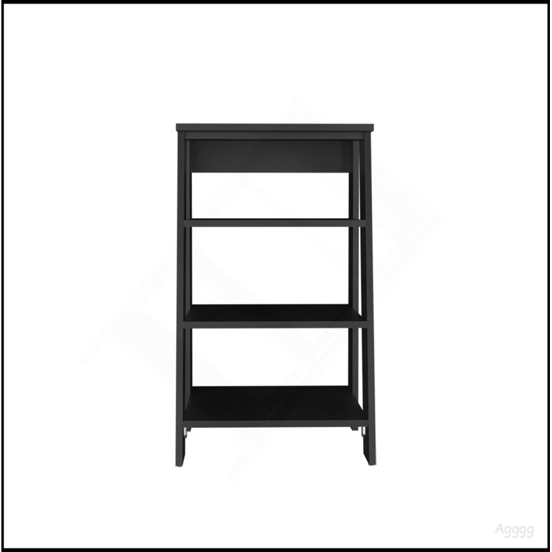 Mcneal Freestanding Bathroom Shelf With Open Storage, Black, Black