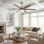 Vaczon 60" 6-Blade Modern Ceiling Fan with Dimmable 3CCT LED Lights and Remote Control-1207461778