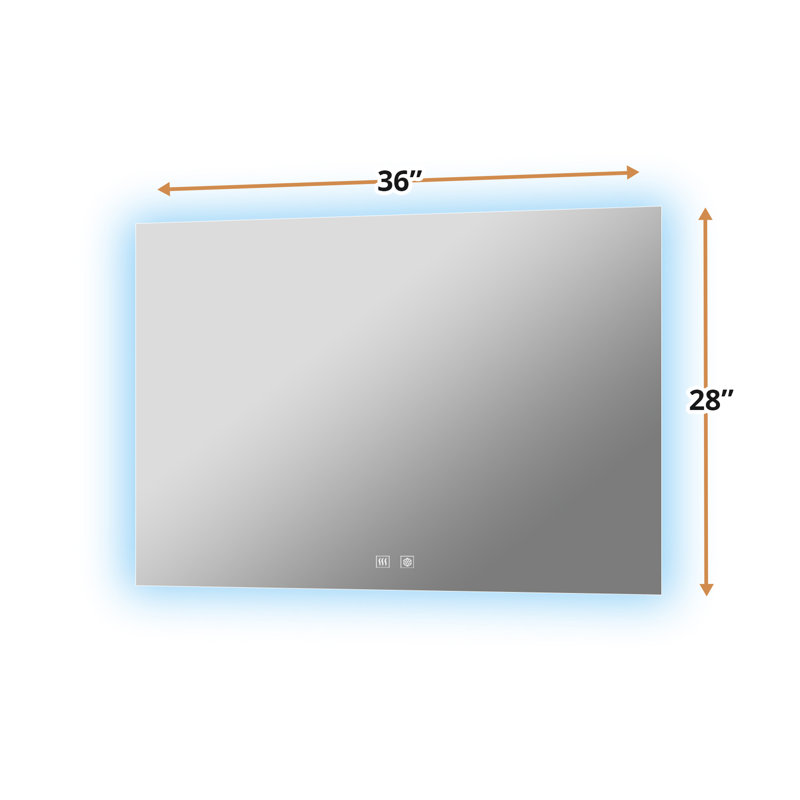 Miroir de salle de bain Vellum, L 36 po x H 28 po