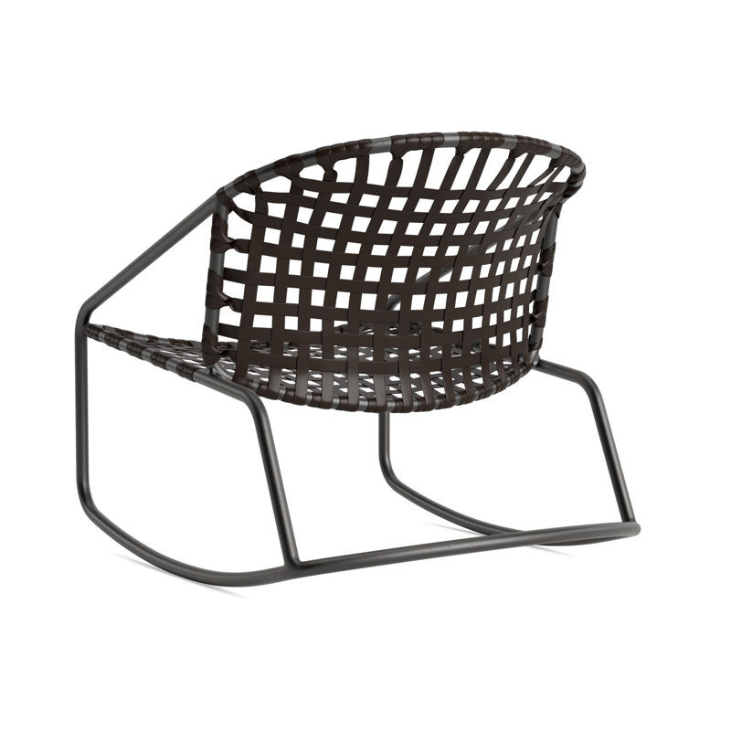 Kantan Outdoor Lounge Chair, Textured Pewter/Coffee