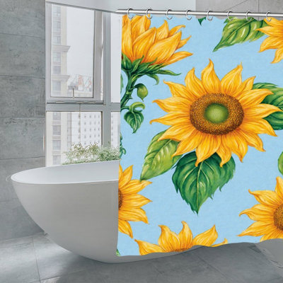 Rideaux de douche Vibrant Sunflower Blooms, 71 x 71