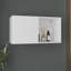 Pharmacie Kaser avec miroir et tablettes, avec option de position verticale ou horizontale, solution de rangement de salle de bain moderne, blanc