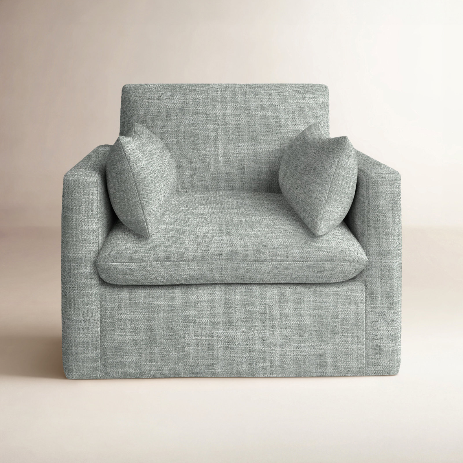 Luna Slipcovered Chair and a Half, Conversation Capri Basketweave