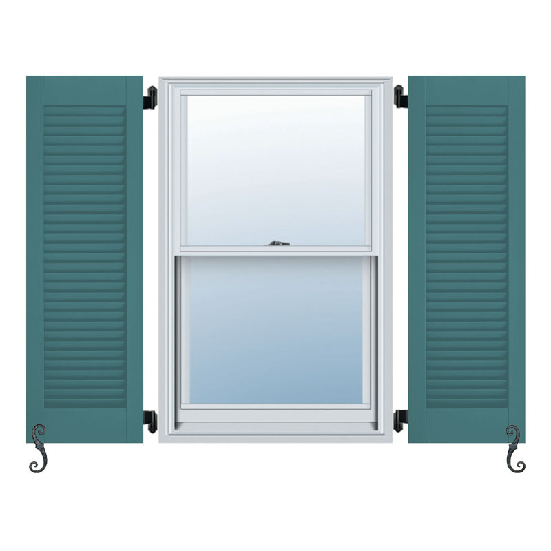 Paire de volets Atlantic, Bleu tempête, 19 po, 45 po