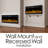 Ricka Recessed Wall Mounted Electric Fireplace - Heater with 3-Color LED Flames-214392185