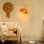 Lampe sur pied en rotin arqué 62 po Aarzo