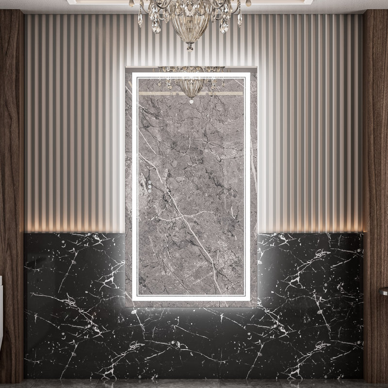 Miroir de salle de bain à DEL Chrisna, 30 po x 55 po, Rectangulaire