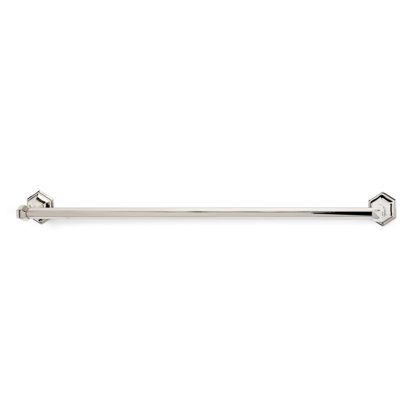 Nicole Wall Mounted Towel Bar, Polished Nickel