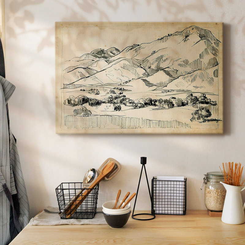 Mountain Sketch I-Gallery Wrapped Canvas, H 12 po x l 18 po
