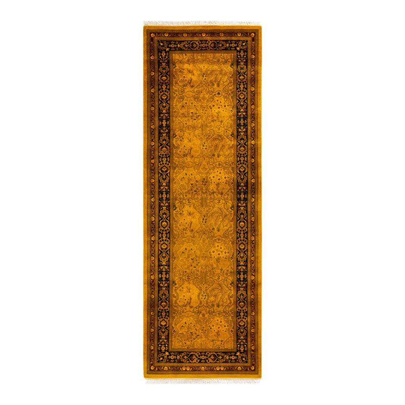 Tapis noué à la main unique en son genre Holsworth - doré