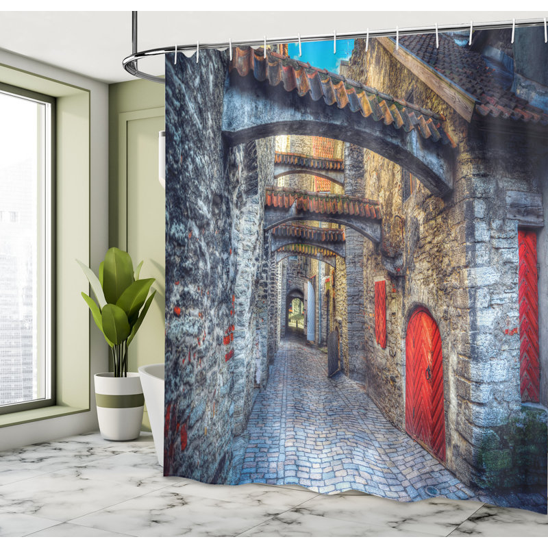 Shower Curtain with Hooks Included, 70" H x 69" W