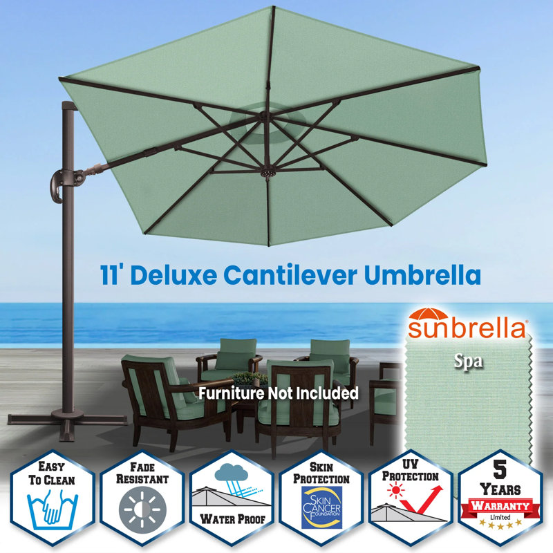 Parasol 11 'Deluxe Sunbrella, Spa