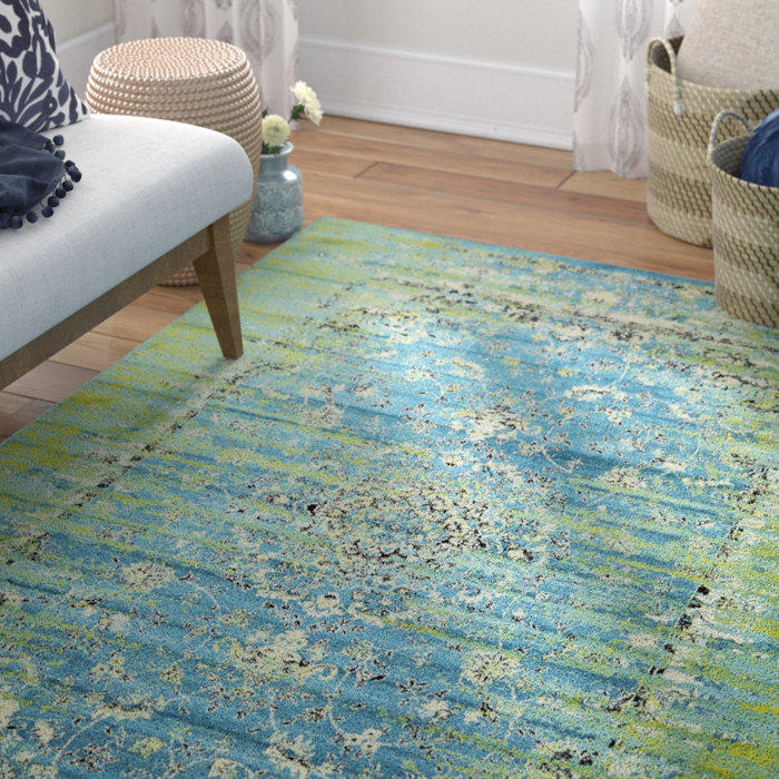 Bungalow Rose Yareli Oriental Blue/Green Area Rug & Reviews | Wayfair