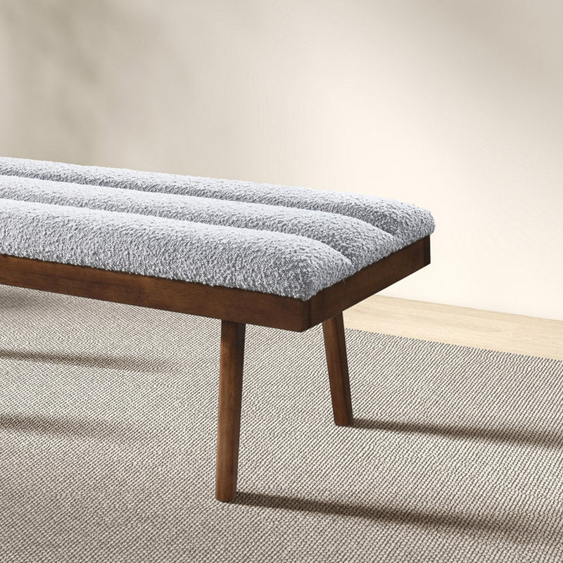 Light Grey Boucle Bench