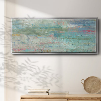 Pastel Watergarden- Framed Canvas