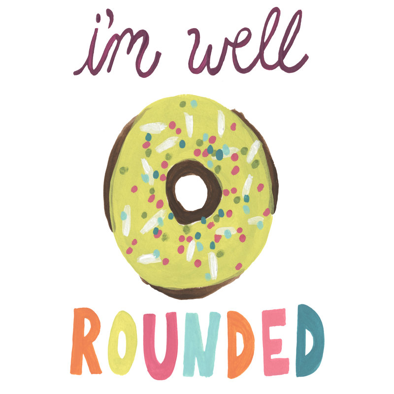 Happy Donuts II - Painting on Canvas, Wrapped Canvas, 46cm H x 30cm W