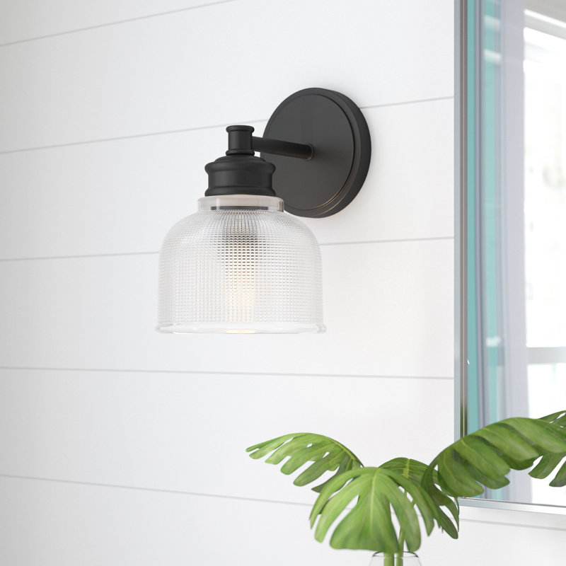 Kimberlee 1 - Light Dimmable Armed Sconce in Matte Black, Matte Black