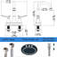 Robinet de salle de bain central 4 po avec bonde escamotable Robinet de lavabo 2 trous à deux poignées avec bec pivotant-80014460