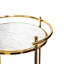 Opulence Set of 2 Nested Side Tables Marble/Gold