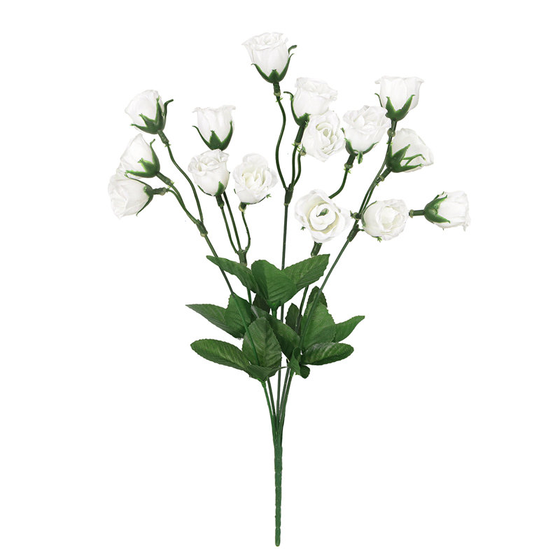 Bouquet de roses artificielles, Blanc