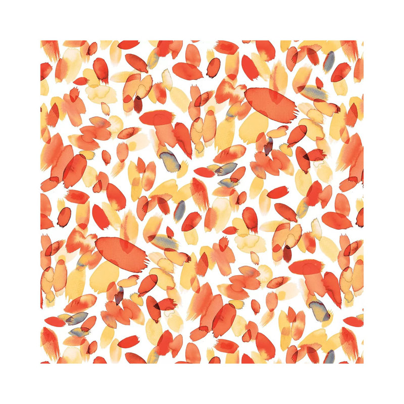 Abstract Petals Orange - Wrapped Canvas Print, 45.72cm H x 45.72cm W x 1.91cm D