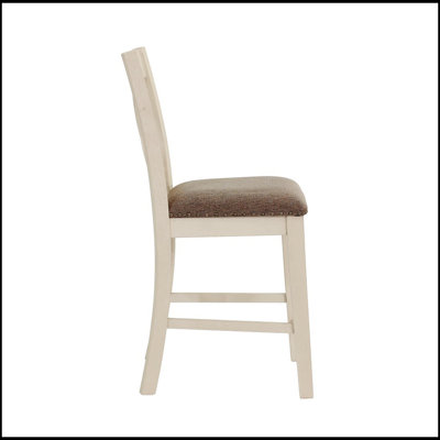 Set of 2 Counter Height Chairs with X-Cross Back, Combining Elegance and Comfort for Modern Dining Spaces
