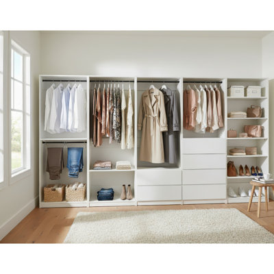 Prosper Freestanding Walk in Wood Closet System
