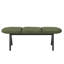 Banc rembourré avec pieds en bois noir, siège en tissu vert, fabrication en bois massif et manufacturé, capacité de 250 lb, banc d'entrée 53 po pour le salon et la chambre à coucher