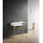 Kingston Brass Aurelius 36-Inch Solid Surface Console Sink With Stainless Steel Legs (8-Inch, 3-Hole)-114103961