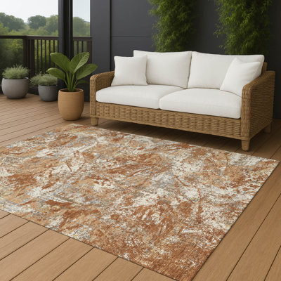 Tapis abstrait lavable à la machine intérieur / extérieur ACN2779
