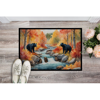 Bears Autumn in the Woods Doormat