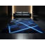 Tapis moelleux moelleux rétro bleu à carreaux Dahill-89669137
